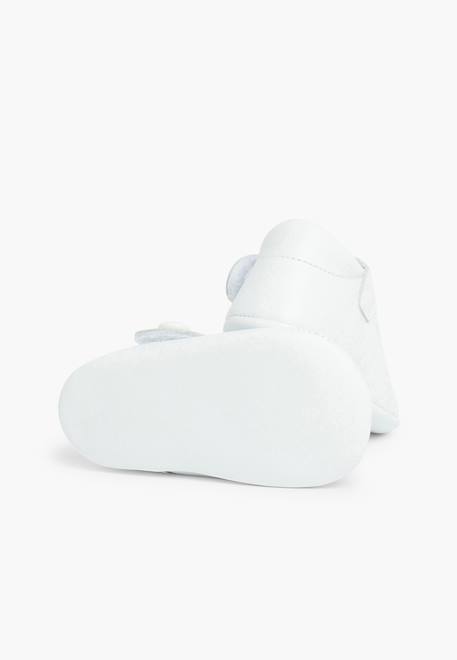 Chaussures anglaises en cuir pour bébé Beige+Blanc+Ciel clair 9 - vertbaudet enfant 