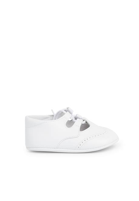 Chaussures anglaises en cuir pour bébé Beige+Blanc+Ciel clair 7 - vertbaudet enfant 