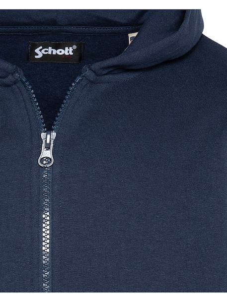 Sweatshirt uni zippé à capuche Gris chiné+Marine+Noir 7 - vertbaudet enfant 