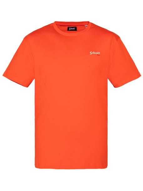 T-shirt manches courtes brodé Blanc+Bleu ciel+Bleu jean+Gris chiné+Marine+Noir+Orange+Sage kaki+Vert pastel 28 - vertbaudet enfant 