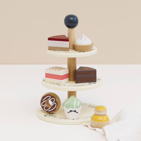 Présentoir à gâteaux en bois Beige 4 - vertbaudet enfant 