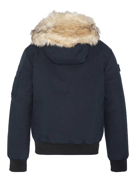 Blouson snorkel à capuche Bleu marine+Noir 4 - vertbaudet enfant 
