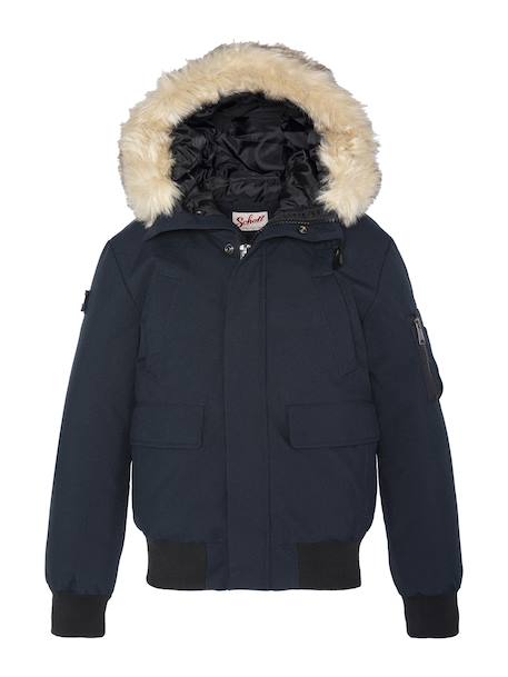 Blouson snorkel à capuche Bleu marine+Noir 1 - vertbaudet enfant 