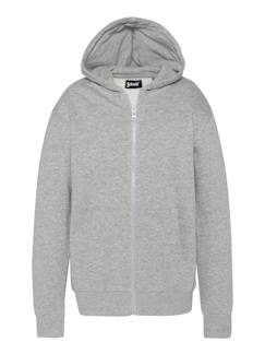-Sweatshirt uni zippé à capuche