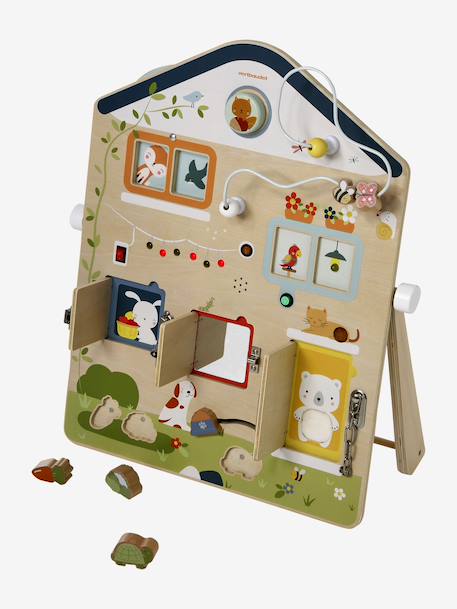 Planche d'activités sons et lumières en bois FSC® bois 8 - vertbaudet enfant 