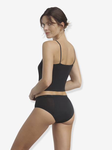 Culotte menstruelle fille en coton bio My Protect Flux très Abondant noir 4 - vertbaudet enfant 