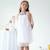 Robe cérémonie   au col fleuri   alizee Blanc violet rose 2 - vertbaudet enfant 