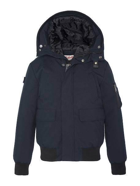 Blouson snorkel à capuche Bleu marine+Noir 2 - vertbaudet enfant 
