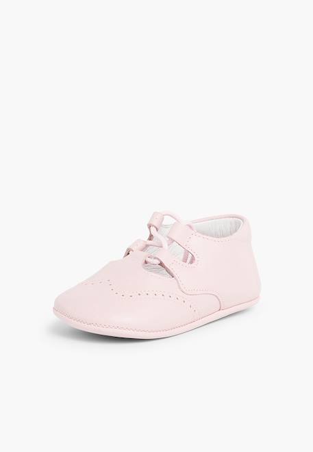 Chaussures anglaises en cuir pour bébé Rose 2 - vertbaudet enfant 