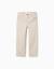 Pantalon en sergé Beige clair+Bleu foncé 1 - vertbaudet enfant 