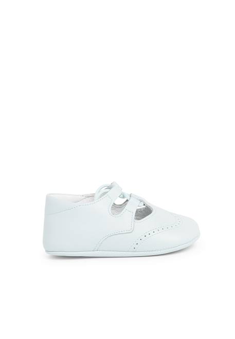 Chaussures anglaises en cuir pour bébé Beige+Blanc+Ciel clair 13 - vertbaudet enfant 