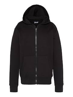 -Sweatshirt uni zippé à capuche