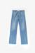 Jeans droite large, 7/8ème Blue 1 - vertbaudet enfant 