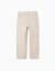 Pantalon en sergé Beige clair+Bleu foncé 2 - vertbaudet enfant 