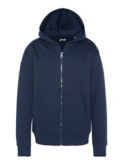 -Sweatshirt uni zippé à capuche