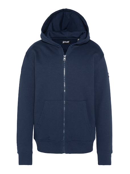 Sweatshirt uni zippé à capuche Gris chiné+Marine+Noir 5 - vertbaudet enfant 