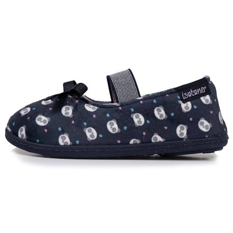 Chaussons ballerines avec élastique de maintien, semelle antidérapante Marine 3 - vertbaudet enfant 