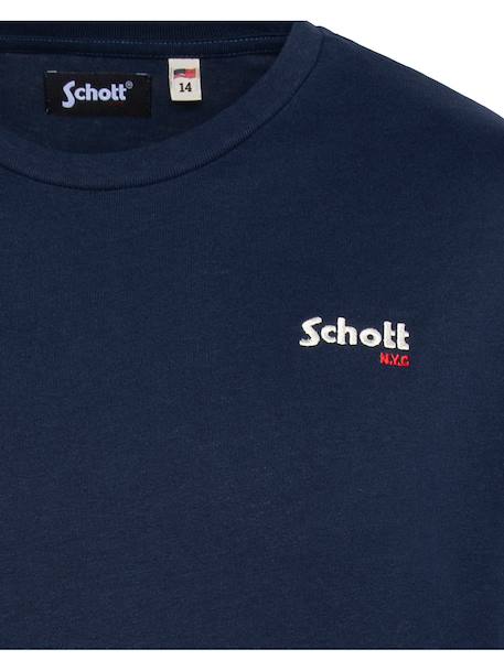 T-shirt manches courtes brodé Blanc+Bleu ciel+Bleu jean+Gris chiné+Marine+Noir+Orange+Sage kaki+Vert pastel 16 - vertbaudet enfant 