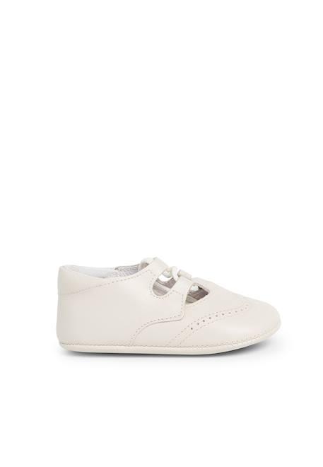 Chaussures anglaises en cuir pour bébé Beige+Blanc+Ciel clair 1 - vertbaudet enfant 