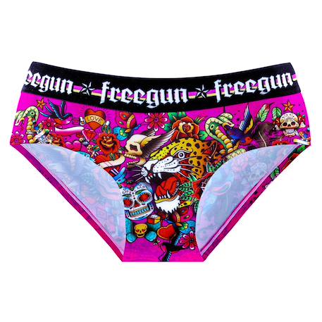 Lot de 3 culottes  hardy tatoo Rose/jaune/noir/rouge/blanc 4 - vertbaudet enfant 