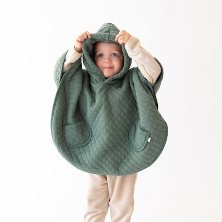Poncho de voyage -  pady quilted - jersey Beige+Brick+Green+Stone 15 - vertbaudet enfant 