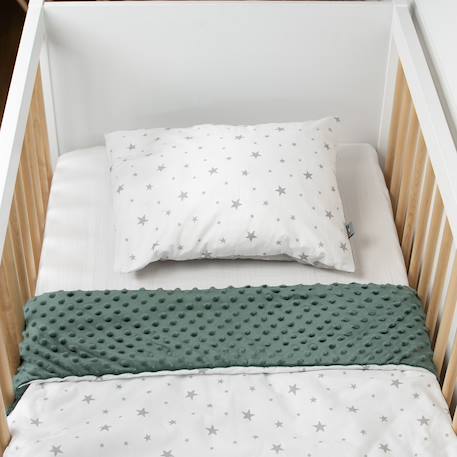 Couverture réversible et ultra douce stella Bleu+Camel+Écru+Gris+Rose+Vert 23 - vertbaudet enfant 