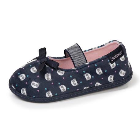 Chaussons ballerines avec élastique de maintien, semelle antidérapante Marine 1 - vertbaudet enfant 