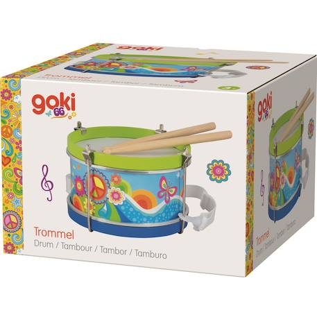 Tambour flower power Bleu 2 - vertbaudet enfant 