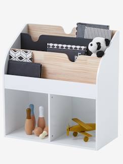 Cocon 3-6 ans-Chambre et rangement-Rangement-Coffre, rangement jouet-Meuble de rangement 2 cases + étagère-bibliothèque LIGNE SCHOOL