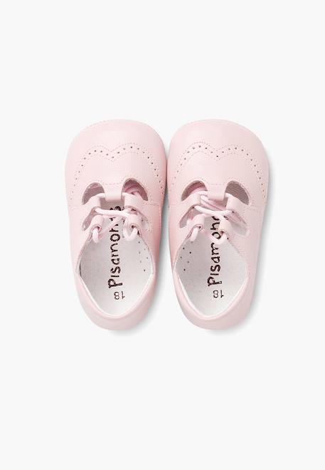 Chaussures anglaises en cuir pour bébé Rose 5 - vertbaudet enfant 