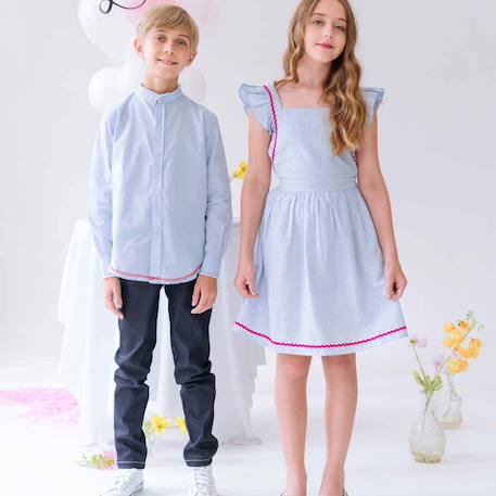 Jean slim    en fin  stretch  morgan Bleu denim foncé 2 - vertbaudet enfant 