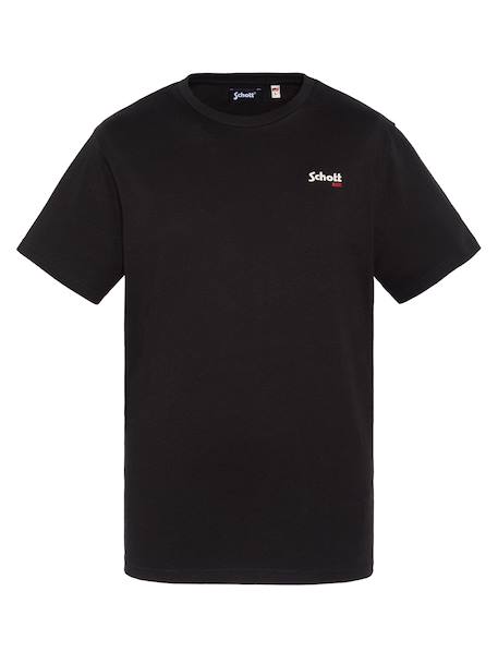 T-shirt manches courtes brodé Blanc+Bleu ciel+Bleu jean+Gris chiné+Marine+Noir+Orange+Sage kaki+Vert pastel 23 - vertbaudet enfant 