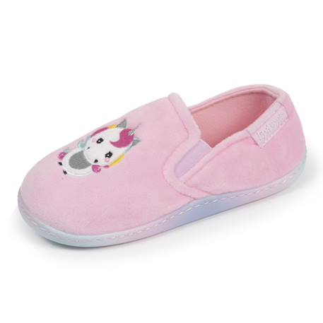 Chaussons mocassins enfilage facile, semelle antidérapante Rose 1 - vertbaudet enfant 