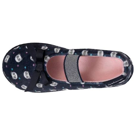 Chaussons ballerines avec élastique de maintien, semelle antidérapante Marine 2 - vertbaudet enfant 