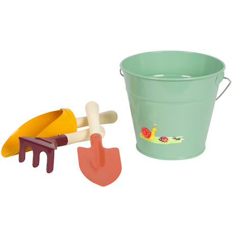 Set d'outils avec seau tiny garden Vert 2 - vertbaudet enfant 