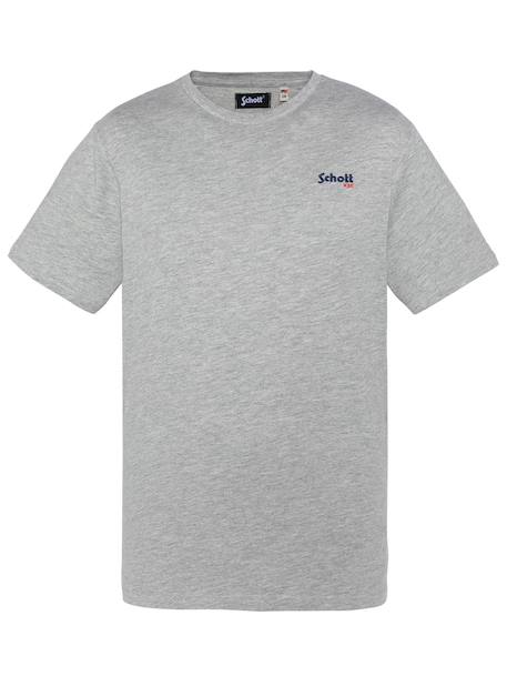 T-shirt manches courtes brodé Blanc+Bleu ciel+Bleu jean+Gris chiné+Marine+Noir+Orange+Sage kaki+Vert pastel 12 - vertbaudet enfant 