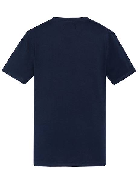 T-shirt imprimé à manches courtes Blanc+Bleu+Gris chiné+Marine+Noir+Orange+Vert 12 - vertbaudet enfant 