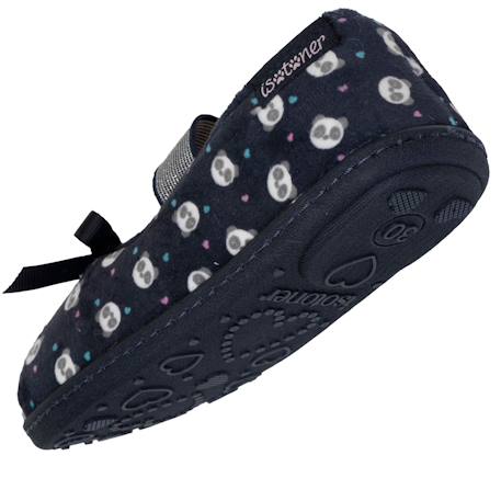 Chaussons ballerines avec élastique de maintien, semelle antidérapante Marine 5 - vertbaudet enfant 