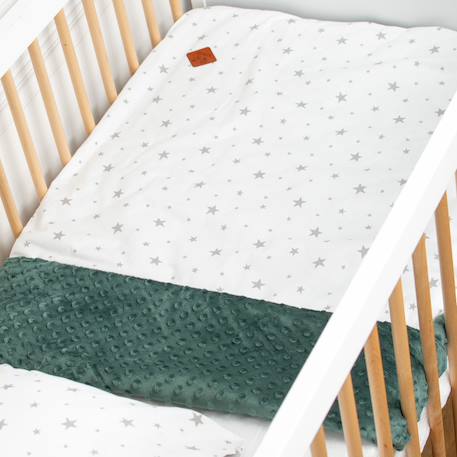 Couverture réversible et ultra douce stella Bleu+Camel+Écru+Gris+Rose+Vert 21 - vertbaudet enfant 