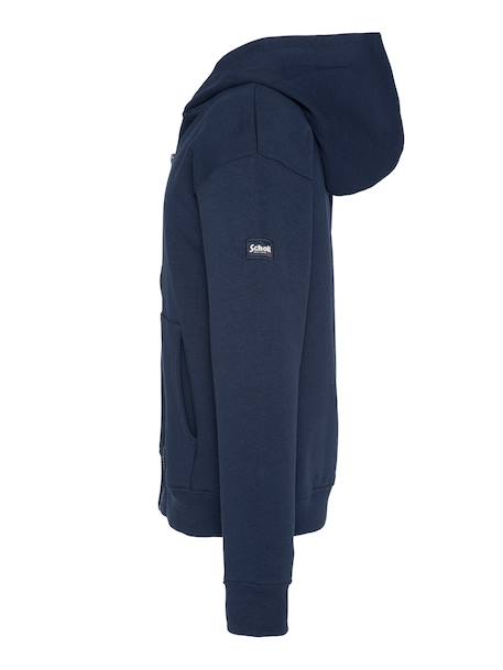 Sweatshirt uni zippé à capuche Gris chiné+Marine+Noir 6 - vertbaudet enfant 