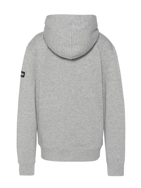 Sweatshirt uni zippé à capuche Gris chiné+Marine+Noir 4 - vertbaudet enfant 