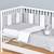Housse de couette bébé réversible en coton stella Stella, imprimé étoiles blanc, gris 6 - vertbaudet enfant 