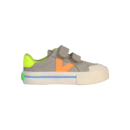 Baskets basses  à scratch Beige 1 - vertbaudet enfant 
