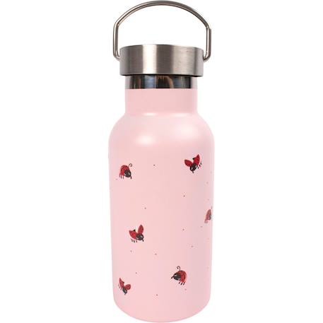 Gourde en acier inoxydable lucky Rose, rouge, noir 2 - vertbaudet enfant 