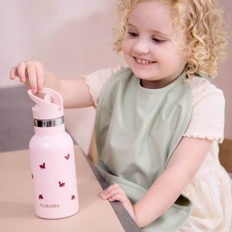 Gourde en acier inoxydable lucky Rose, rouge, noir 3 - vertbaudet enfant 