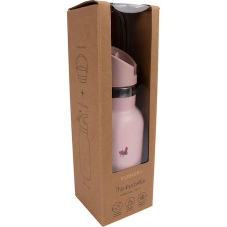 Gourde en acier inoxydable lucky Rose, rouge, noir 5 - vertbaudet enfant 