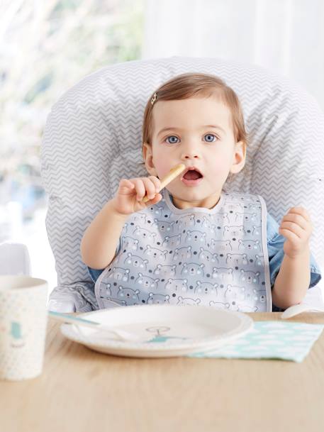 Lot de 3 bavoirs plastifiés avec récupérateur assortis ours 5 - vertbaudet enfant 