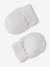 Ensemble naissance bonnet, moufles et chaussons et son pochon personnalisable beige chiné+blanc 9 - vertbaudet enfant 