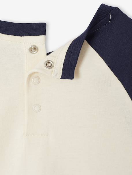 T-shirt bébé manches longues avec imprimé placé devant kaki+marine 7 - vertbaudet enfant 