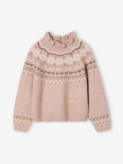 -Pull jacquard détails brillants fille